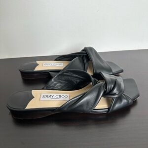 Authentic Jimmy Choo black Narisa slide sandals size 39.5